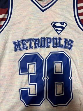 DC Comics Superman Multicolor Stripe Jersey with Blue Trim